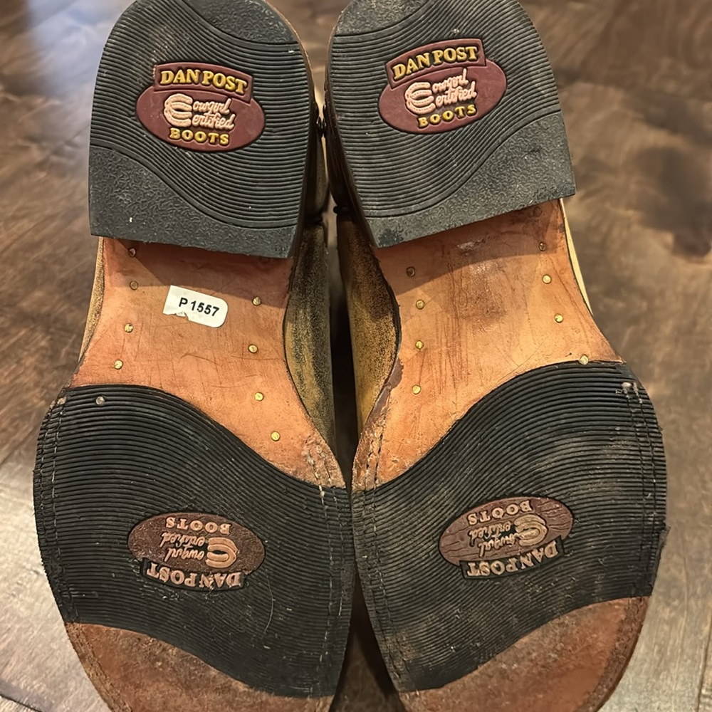 Dan Post Western Cowboy Boots w/ Crosses - Picture 7 of 7
